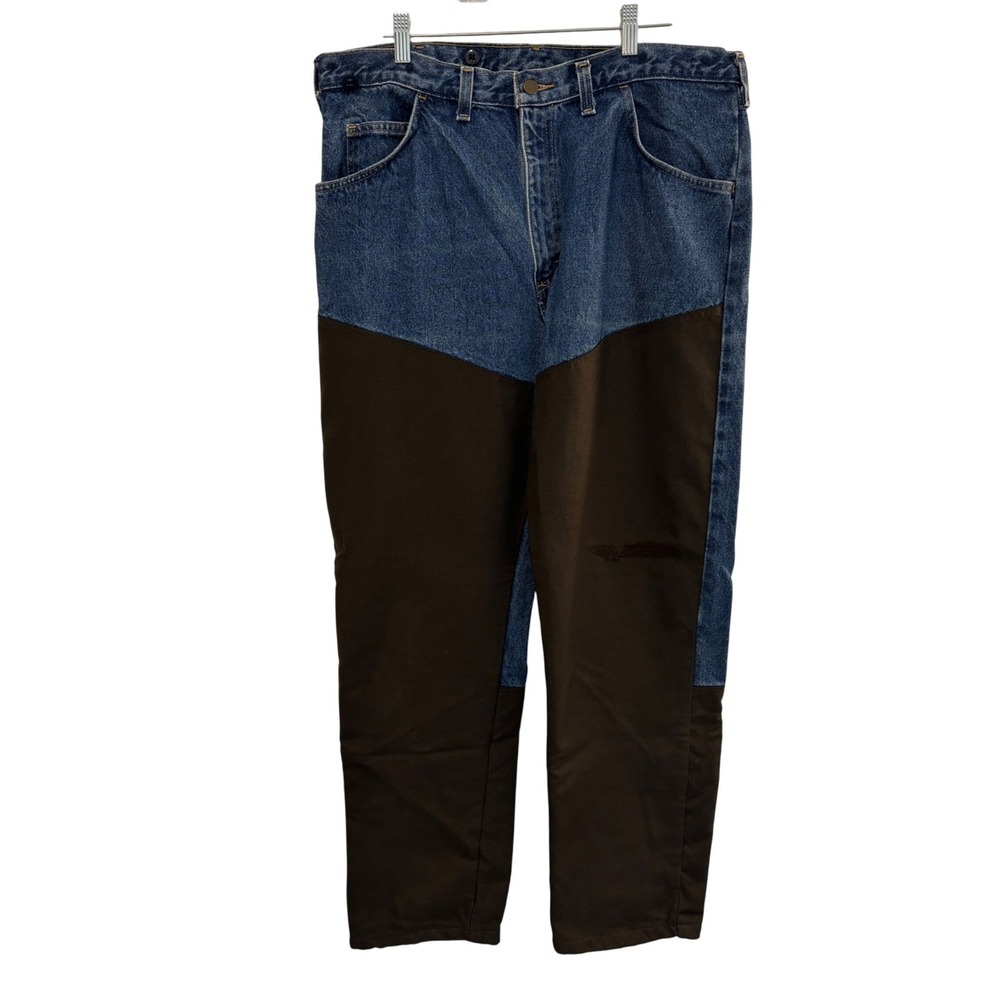 Wrangler Rugged Wear Upland Blue Jeans Men 38x31 Brush Guard Field Pants Outdoor